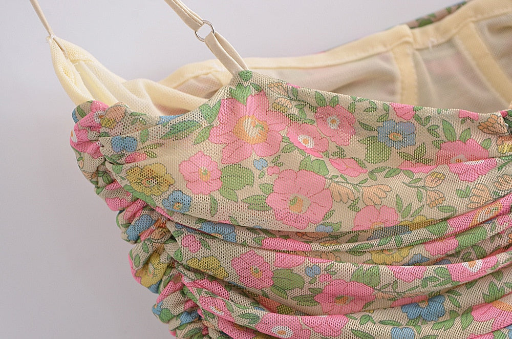 Draping In Wallflower Mini Dress