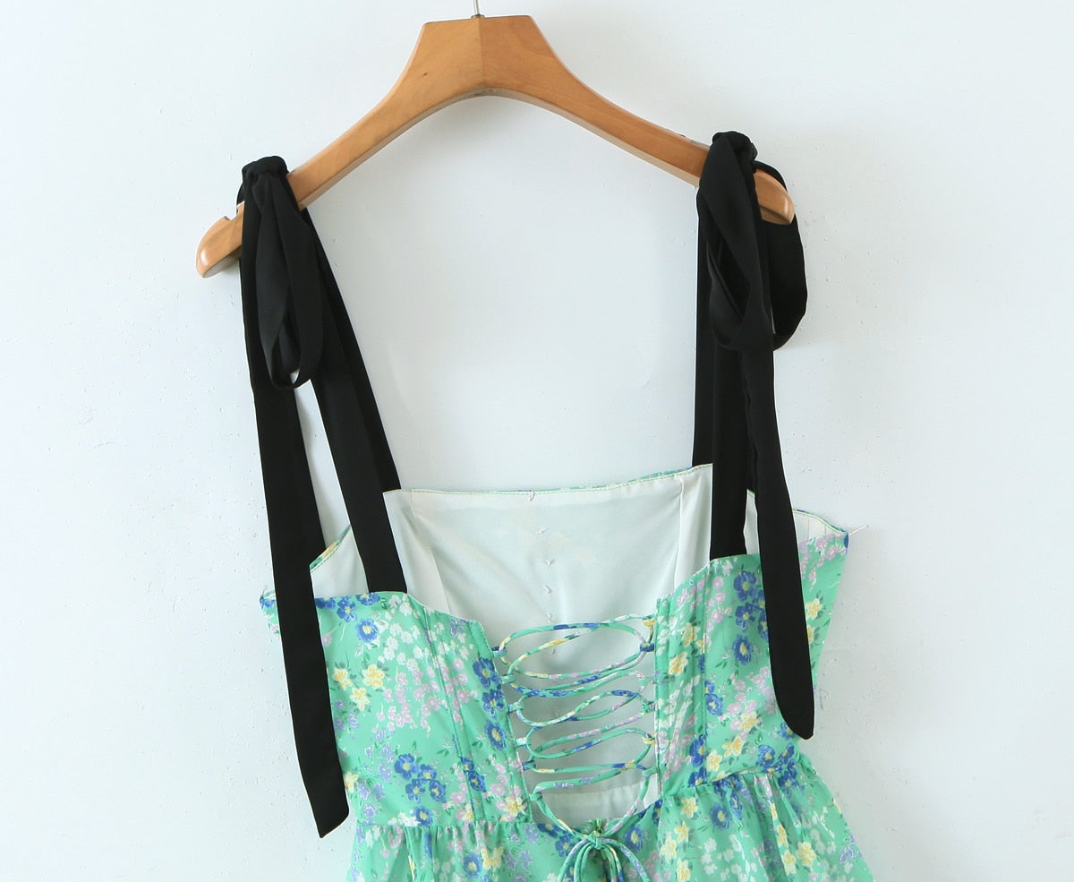 Timeless Tiffany Lace-Up Mini Dress