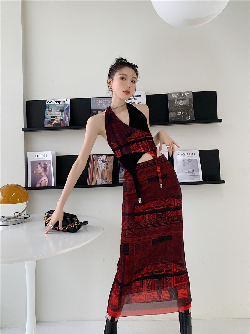 Sabrina Streetwear Two Piece Skirt Set
