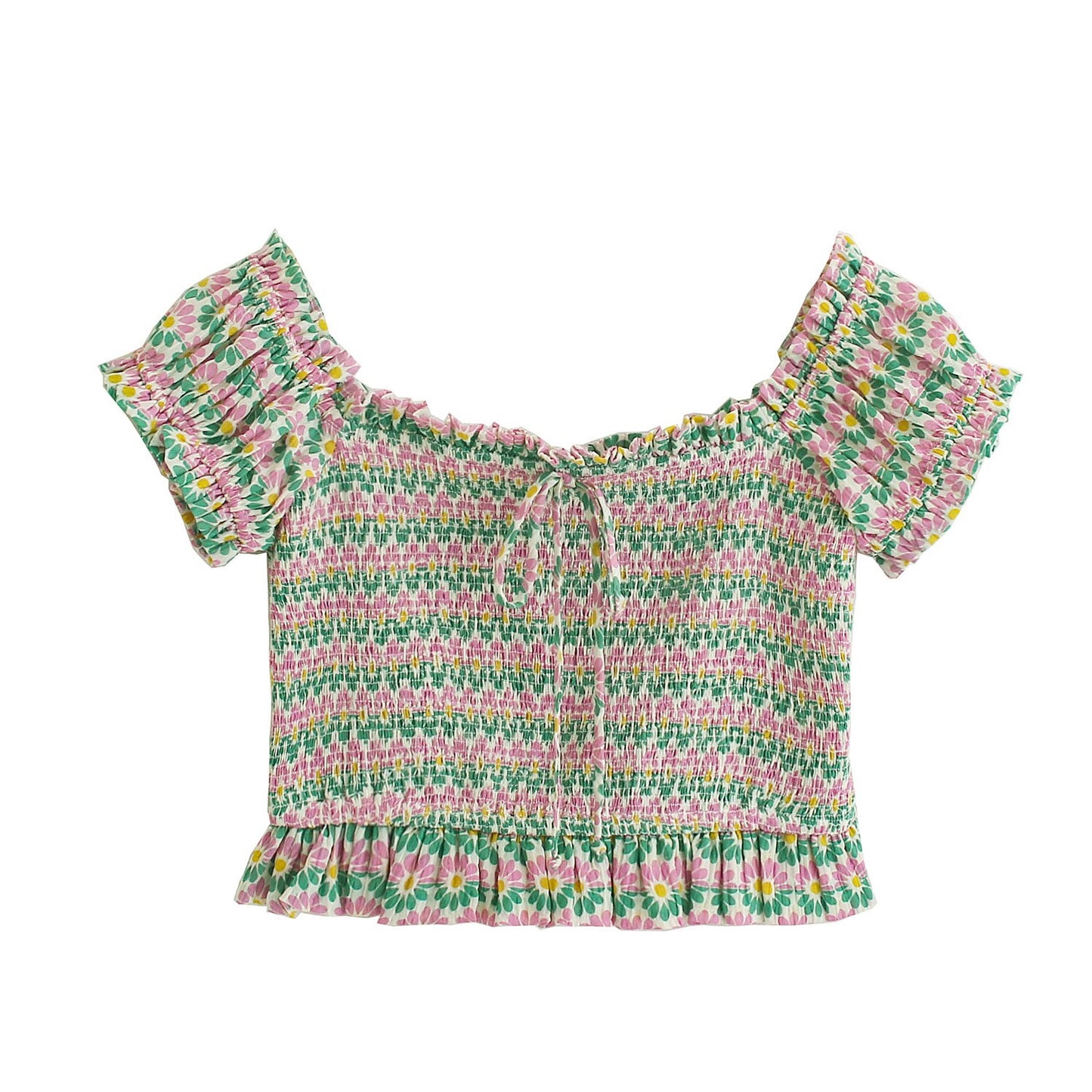 Strawberry Short Cake Ruched Skirt Set
