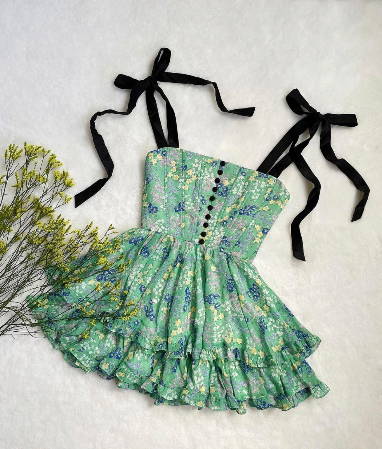 Timeless Tiffany Lace-Up Mini Dress