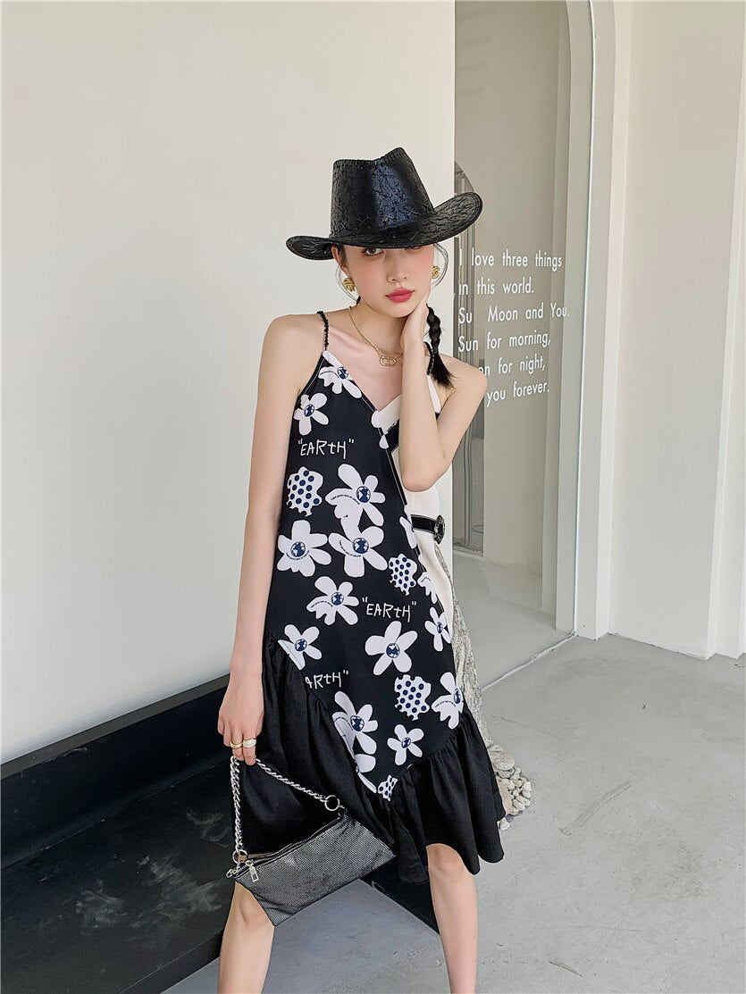 Mother Earth Midi Frill Dress