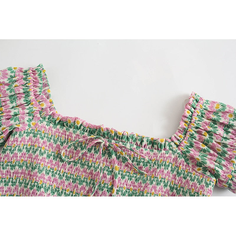 Strawberry Short Cake Ruched Skirt Set