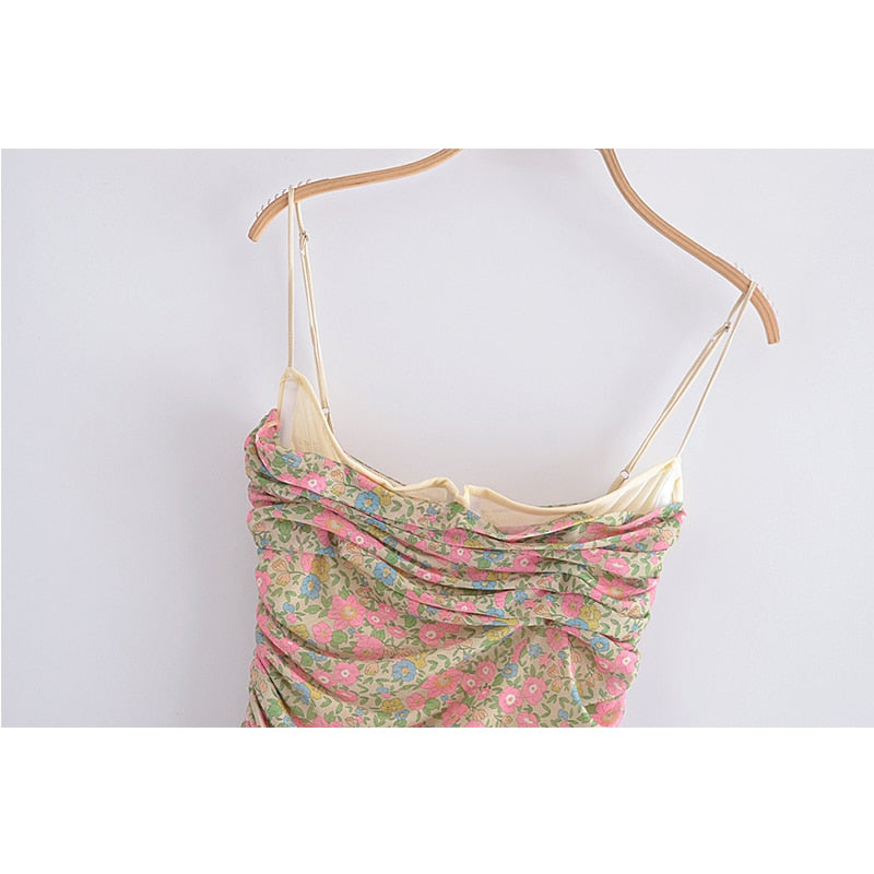 Draping In Wallflower Mini Dress