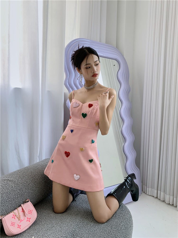 Penny Hearts and Sequins Mini Party Dress