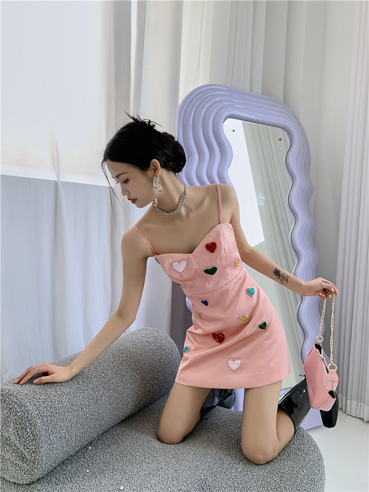 Penny Hearts and Sequins Mini Party Dress