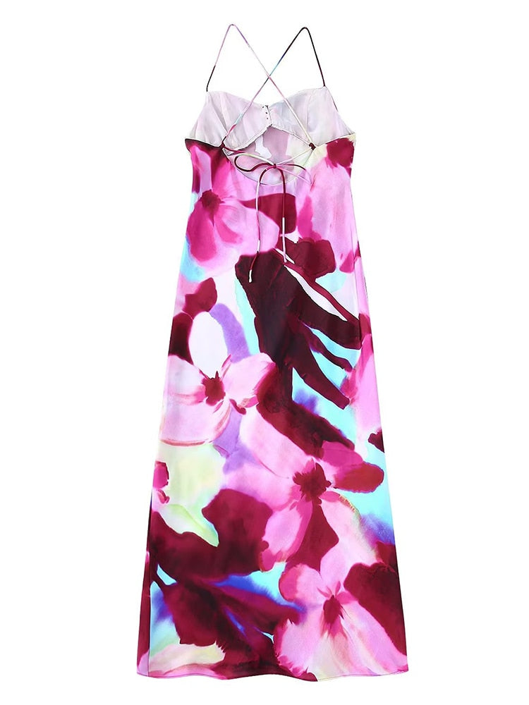 Working Remotely Floral Midi Dress