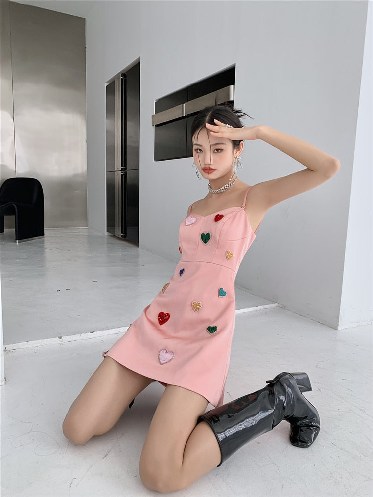 Penny Hearts and Sequins Mini Party Dress