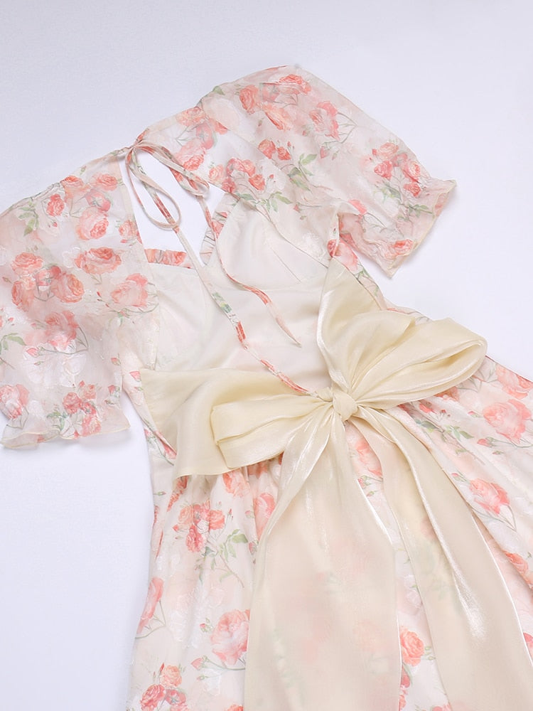 Polly Puffy Sleeve Floral Mini Dress