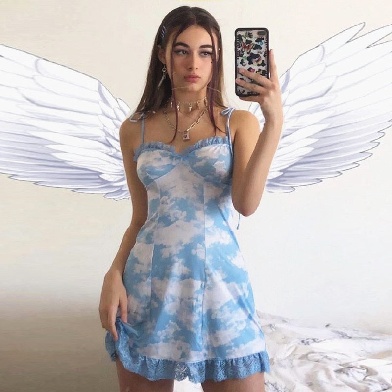 Skylar and Clouds Laced Mini Dress