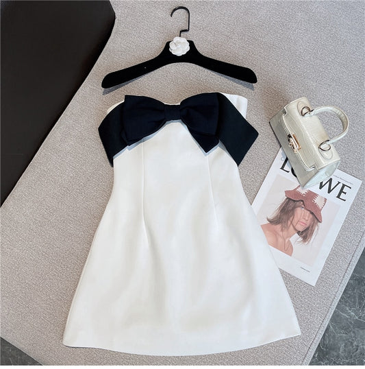 Tiffany Timeless Bow-Tie Mini Dress