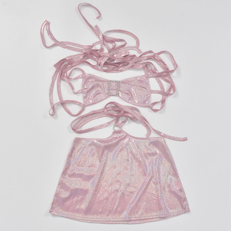 Positively Pink Planet Skirt Set