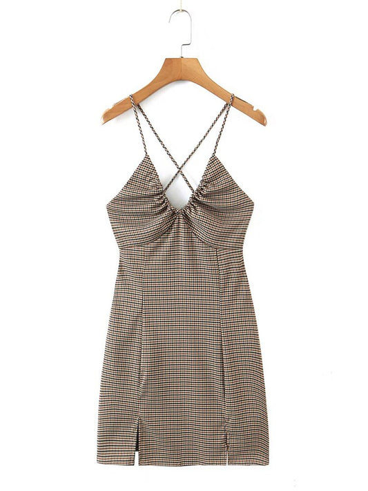 Roll Call Checkered Pencil Dress