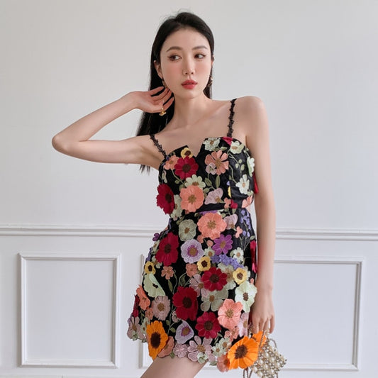 Emma Floral Embroidered Mini Dress