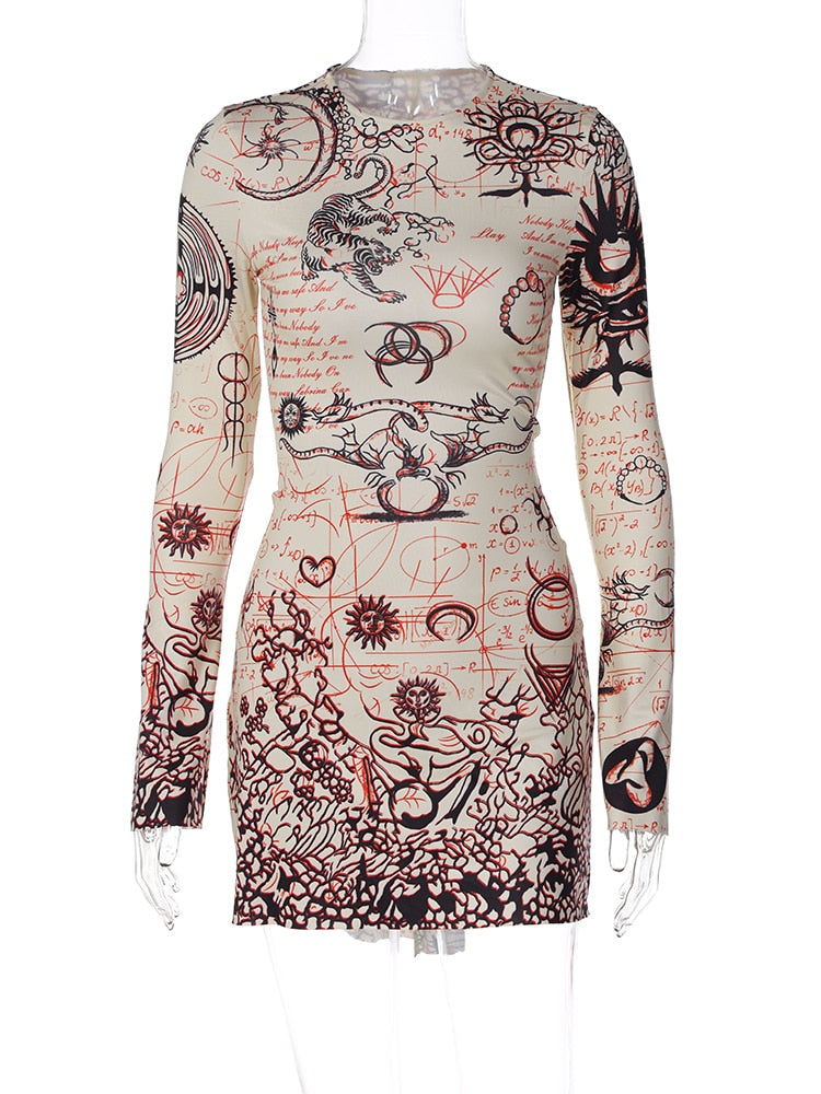 Conspiracies and Rituals Drawstring Mini Dress